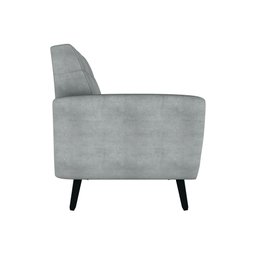 Poltrona Cadeira Sala Decorativa Recepção Livia Matrix Cinza - 3