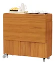 Ver imagem 3 de Mesa De Jantar Jade Dobravél Apartamento Lazer 120 Cm -100% MDF -Multifuncional - Nature