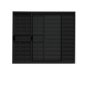 Ver imagem 5 de Veneziana 3 Folhas Aluminio Preto com Grade 1,00x1,00 Linha 18 Modular