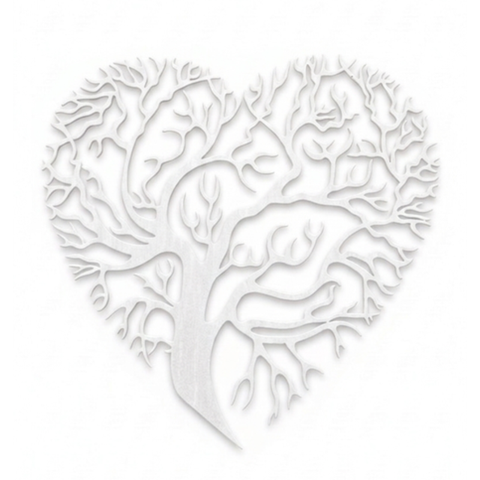 Escultura de Parede Árvore da Vida Coração Mdf Vazado Decoração Sala Quarto Casal