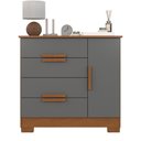 Ver imagem 4 de Cômoda para Quarto Bréscia Sapateira Multiuso com 4 Gavetas e 1 Porta