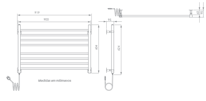 Toalheiro Elétrico Inovazione Concetto Branco - 110V - 3