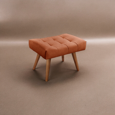 Puff Banqueta em Madeira Maciça Theo