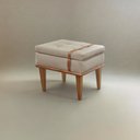 Ver imagem 1 de Puff Banqueta Madeira Maciça Londres Luxo