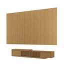 Ver imagem 3 de Rack Extensível Ripado com Painel TV 86 Polegadas Planejado 400x230cm Aruá CabeCasa MadeiraOriginals Marrom