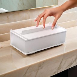 Toalheiro Porta Papel Toalha Interfolha em Acrílico Branco 4mm - 4