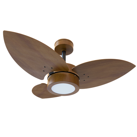 Cópia - Ventilador de Teto Lótus Madeira 3 Pás Led 6000k Marrom/imbuia 220v + Controle