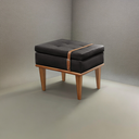 Ver imagem 1 de Puff Banqueta Madeira Maciça Londres Luxo