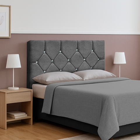 Cabeceira Casal 1.60 Queen Maju Luxo Suede:Chumbo