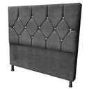 Ver imagem 2 de Cabeceira Casal 1.60 Queen Maju Luxo Suede:Chumbo