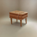 Ver imagem 1 de Puff Banqueta Madeira Maciça Londres Luxo
