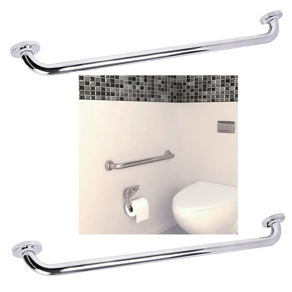 Alça Barra Apoio 70cm Inox Kit 3 Uni Acessibilidade Criança Idoso Gestante Anti Queda Resistente Seg - 6