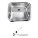Ver imagem 1 de Tanque Lavanderia Aço Inox 201 Belcca 50x45cm com Válvula e Sifão - Tl201-01