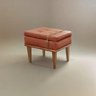 Puff Banqueta Madeira Maciça Londres Luxo - 1