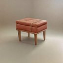 Ver imagem 1 de Puff Banqueta Madeira Maciça Londres Luxo