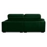 Sofa Retratil Reclinavel 2 Lugares 1,80m Crystal Veludo Verde Lansofbr - 5
