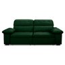 Sofa Retratil Reclinavel 2 Lugares 1,80m Crystal Veludo Verde Lansofbr - 3