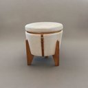 Ver mais imagens de Puff Banqueta Fênix Baú Mesa Design Moderno Bege Claro