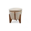 Ver imagem 6 de Puff Banqueta Fênix Baú Mesa Design Moderno Bege Claro