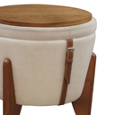 Ver imagem 4 de Puff Banqueta Fênix Baú Mesa Design Moderno Bege Claro