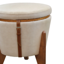Ver imagem 5 de Puff Banqueta Fênix Baú Mesa Design Moderno Bege Claro