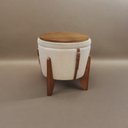 Ver imagem 7 de Puff Banqueta Fênix Baú Mesa Design Moderno Bege Claro