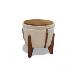 Puff Banqueta Fênix Baú Mesa Design Moderno - 1