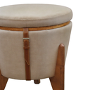 Ver imagem 5 de Puff Banqueta Fênix Baú Mesa Design Moderno Bege