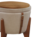 Ver imagem 4 de Puff Banqueta Fênix Baú Mesa Design Moderno Bege