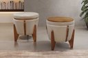 Ver imagem 2 de Puff Banqueta Fênix Baú Mesa Design Moderno Bege