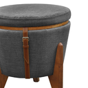 Ver imagem 5 de Puff Banqueta Fênix Baú Mesa Design Moderno Cinza