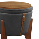 Ver imagem 4 de Puff Banqueta Fênix Baú Mesa Design Moderno Cinza