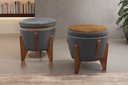 Ver imagem 2 de Puff Banqueta Fênix Baú Mesa Design Moderno Cinza