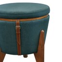 Ver imagem 5 de Puff Banqueta Fênix Baú Mesa Design Moderno Azul