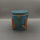 Ver mais imagens de Puff Banqueta Fênix Baú Mesa Design Moderno Azul