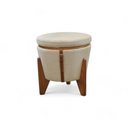 Ver imagem 6 de Puff Banqueta Fênix Baú Mesa Design Moderno Bege Claro