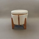 Ver mais imagens de Puff Banqueta Fênix Baú Mesa Design Moderno Bege Claro