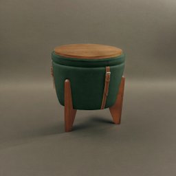 Puff Banqueta Fênix Baú Mesa Design Moderno Verde - 7 Puff Banqueta Fênix Baú Mesa Design Moderno Verde - 7
