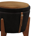 Ver imagem 4 de Puff Banqueta Fênix Baú Mesa Design Moderno Preto