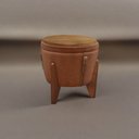 Ver imagem 7 de Puff Banqueta Fênix Baú Mesa Design Moderno Marrom Caramelo