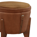 Ver imagem 4 de Puff Banqueta Fênix Baú Mesa Design Moderno Marrom Caramelo