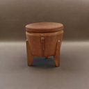 Ver mais imagens de Puff Banqueta Fênix Baú Mesa Design Moderno Marrom Caramelo