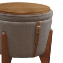 Ver imagem 4 de Puff Banqueta Fênix Baú Mesa Design Moderno Marrom Cappuccino