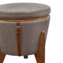Ver imagem 5 de Puff Banqueta Fênix Baú Mesa Design Moderno Marrom Cappuccino