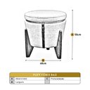 Ver imagem 3 de Puff Banqueta Fênix Baú Mesa Design Moderno Marrom Cappuccino