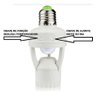 Bocal Soquete para Lâmpada E27 Com Sensor de Presença Movimento 360º Bivolt - 5