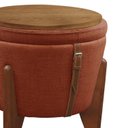 Ver imagem 4 de Puff Banqueta Fênix Baú Mesa Design Moderno Laranja Terracota