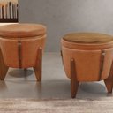 Ver imagem 2 de Puff Banqueta Fênix Baú Mesa Design Moderno Laranja Terracota