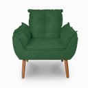 Ver imagem 2 de Poltrona Cadeira Opala Suede Verde Sofázinho Sala Recepção Escritório Salão