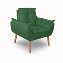 Ver imagem 3 de Poltrona Cadeira Opala Suede Verde Sofázinho Sala Recepção Escritório Salão